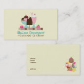 Carte De Visite Sundae à la crème glacée et autres délicieux gâtea (Devant / Derrière)