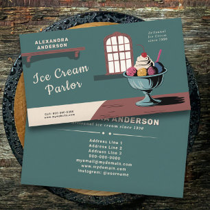 Carte De Visite Sundae - Parleur de crème glacée