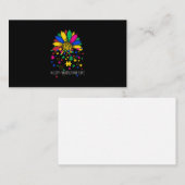 Carte De Visite Sunflower Accepter Comprendre l'Amour Monde Autism (Devant / Derrière)