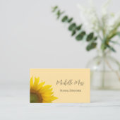 Carte De Visite Sunflower botanique Code QR Pays Boho (Debout devant)