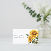 Carte De Visite Sunflower Bright Florals Professionnel (Debout devant)