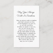 Carte De Visite Sunflower Cross Memorial Funeral Prayer Card (Dos)