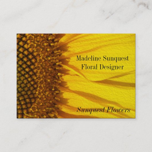 Carte De Visite Sunflower Elegant Professionnel (Devant)