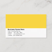 Carte De Visite Sunflower jaune | Couleur "Brighton World" (Dos)