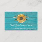 Carte De Visite Sunflower Turquoise Bleu (Devant)