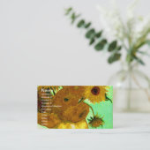 Carte De Visite Sunflowers dans Vase Van Gogh Art (Debout devant)