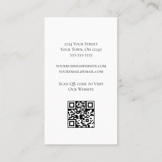 Carte De Visite Sunflowers moderne code QR Boho Jaune (Dos)