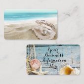 Carte De Visite Sunny Beach Scene sur un Modèle (Devant / Derrière)