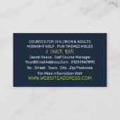 Carte De Visite Sunny Golf Course, Mini Golf Course Publicité (Dos)