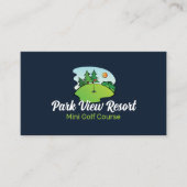 Carte De Visite Sunny Golf Course, Mini Golf Course Publicité (Devant)