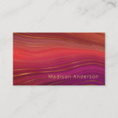 Carte De Visite Sunrise Abstrait Marbre Agate Motif (Devant)