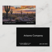 Carte De Visite Sunrise du désert du sud-ouest de l'Arizona (Devant / Derrière)