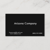 Carte De Visite Sunrise du désert du sud-ouest de l'Arizona (Dos)