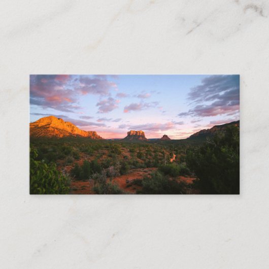Carte De Visite Sunrise du matin, désert de Sedona Arizona (Devant)