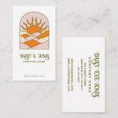 Carte De Visite Sunrise Rétro Boho (Devant / Derrière)