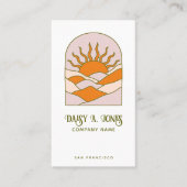 Carte De Visite Sunrise Rétro Boho (Devant)