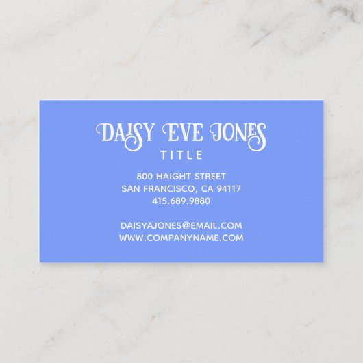 Carte De Visite Sunrise Rétro Boho (Dos)