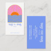 Carte De Visite Sunrise Rétro Boho (Devant / Derrière)