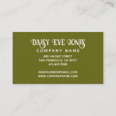 Carte De Visite Sunrise Rétro Boho (Dos)