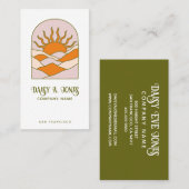 Carte De Visite Sunrise Rétro Boho (Devant / Derrière)