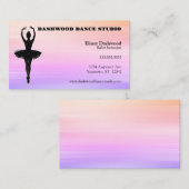 Carte De Visite Sunrise Streaks Dancer Dance Instructeur Ballet (Devant / Derrière)