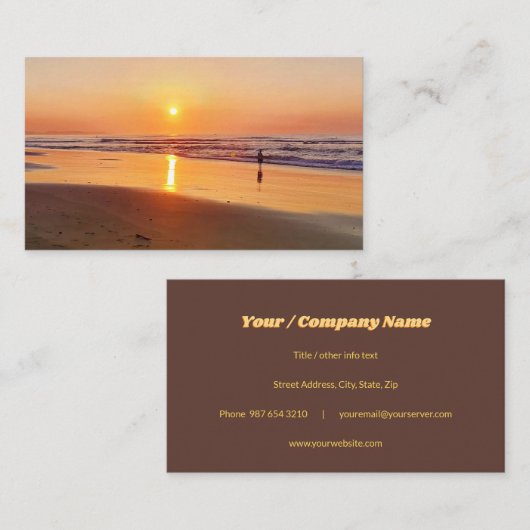 Carte De Visite Sunrise / Sunset (Devant / Derrière)