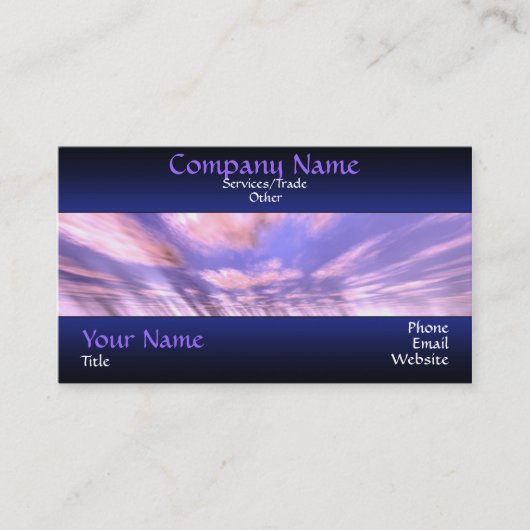 Carte de visite Sunset (Devant)