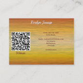 Carte De Visite Sunset 1577 Hello QR Code Calling Card (Dos)