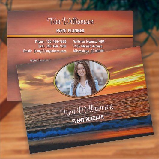 Carte De Visite Sunset 1577 QR Code