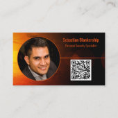 Carte De Visite Sunset Art Security Pro Photo QR Code personnalisé (Devant)