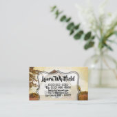 Carte de visite Sunset Barn Country Rustic Field H (Debout devant)