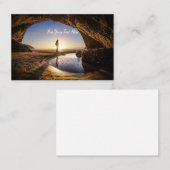 Carte De Visite Sunset Beach NZ | Wharariki Beach | South Island N (Devant / Derrière)