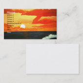 Carte De Visite Sunset Beach West Coast Business Profile Card Art (Devant / Derrière)