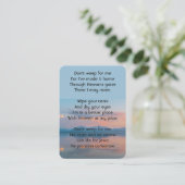 Carte De Visite Sunset Evening Sky Dusk Memorial Pocket Keepsake (Debout devant)