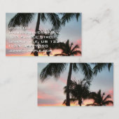 Carte De Visite Sunset Palms Tropical Paysage Photographie (Devant / Derrière)