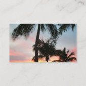 Carte De Visite Sunset Palms Tropical Paysage Photographie (Dos)