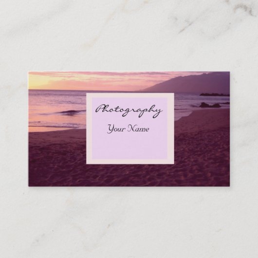 Carte De Visite Sunset Photography Business (Devant)