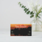Carte de visite Sunset Silhouette Ciels (Debout devant)