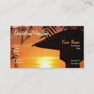 Carte de visite Sunset SillouLight