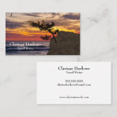 Carte De Visite Sunset Tree Travel Writer Blogger Magazine (Devant / Derrière)