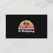 Carte De Visite Sunshine et Mahjong (Dos)