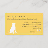 Carte De Visite Sunshine jaune marine blanc jours ensoleillé chien (Dos)