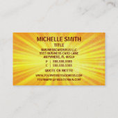 Carte de visite Sunshine magicien (Dos)