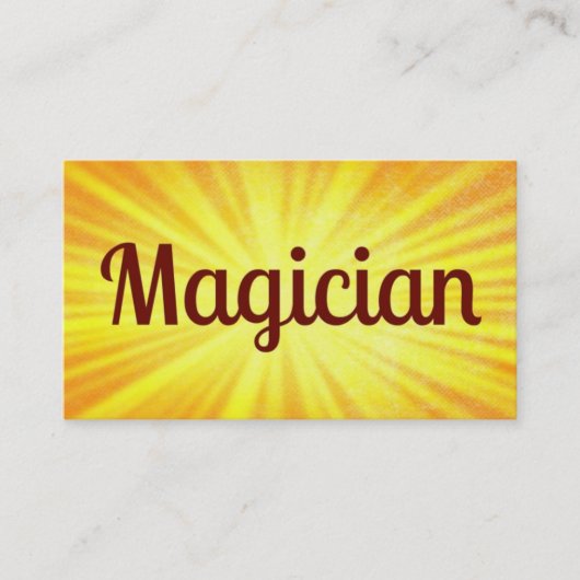 Carte de visite Sunshine magicien (Devant)