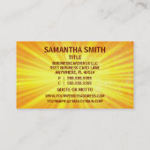 Carte de visite Sunshine pour bébé (Dos)