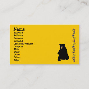 Carte De Visite sunstencil, blackbear, nom, adresse 1, adresse…