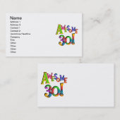 Carte De Visite Super 30 T-shirts et cadeaux d'anniversaire (Devant / Derrière)