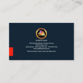 Carte De Visite Super Blue Luxurious Home Builder Architect (Dos)