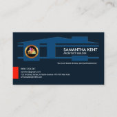 Carte De Visite Super Blue Luxurious Home Builder Architect (Devant)