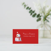 Carte De Visite Super Christmas Snowman Professional (Debout devant)